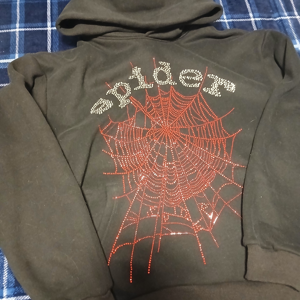 Sp5der Rhinestone Hoodie - Picture 2 of 4